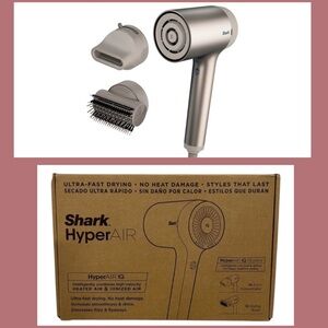 Shark HyperAIR Ionic Hair Blow Dryer w/ 2-in-1 Concentrator/Attachments | Stone